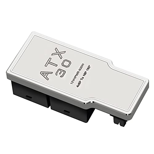 Fubdnefvo 4X8Pin 40 Series Grafikkarte ATX3.0 12VHPWR 12+4P 600W 180 Grad Stromwandler für 4080 4090 Grafikkarte Silber von Fubdnefvo