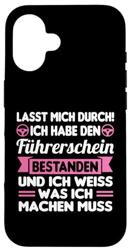 ich habe den Führerschein bestanden Fahrprüfung Hülle für iPhone 16 von Führerschein & Führerschein bestanden Geschenke