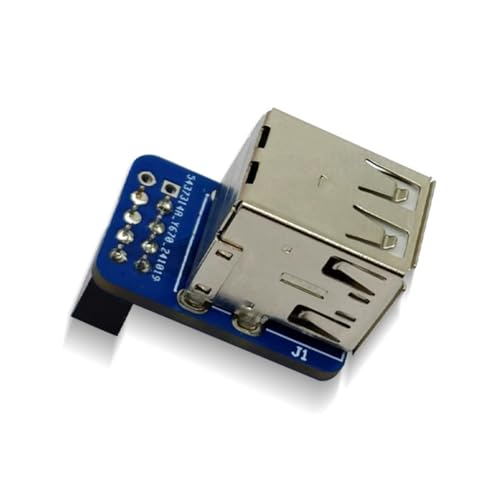 Fuhjythy 9-Poliger USB-auf-USB-2.0-Adapter, Erweiterungskarte, Motherboard, 9-Polig auf 2 Anschlüsse, USB-Konverter, USB2.0, 9-Polig auf A-Buchse, Extender von Fuhjythy