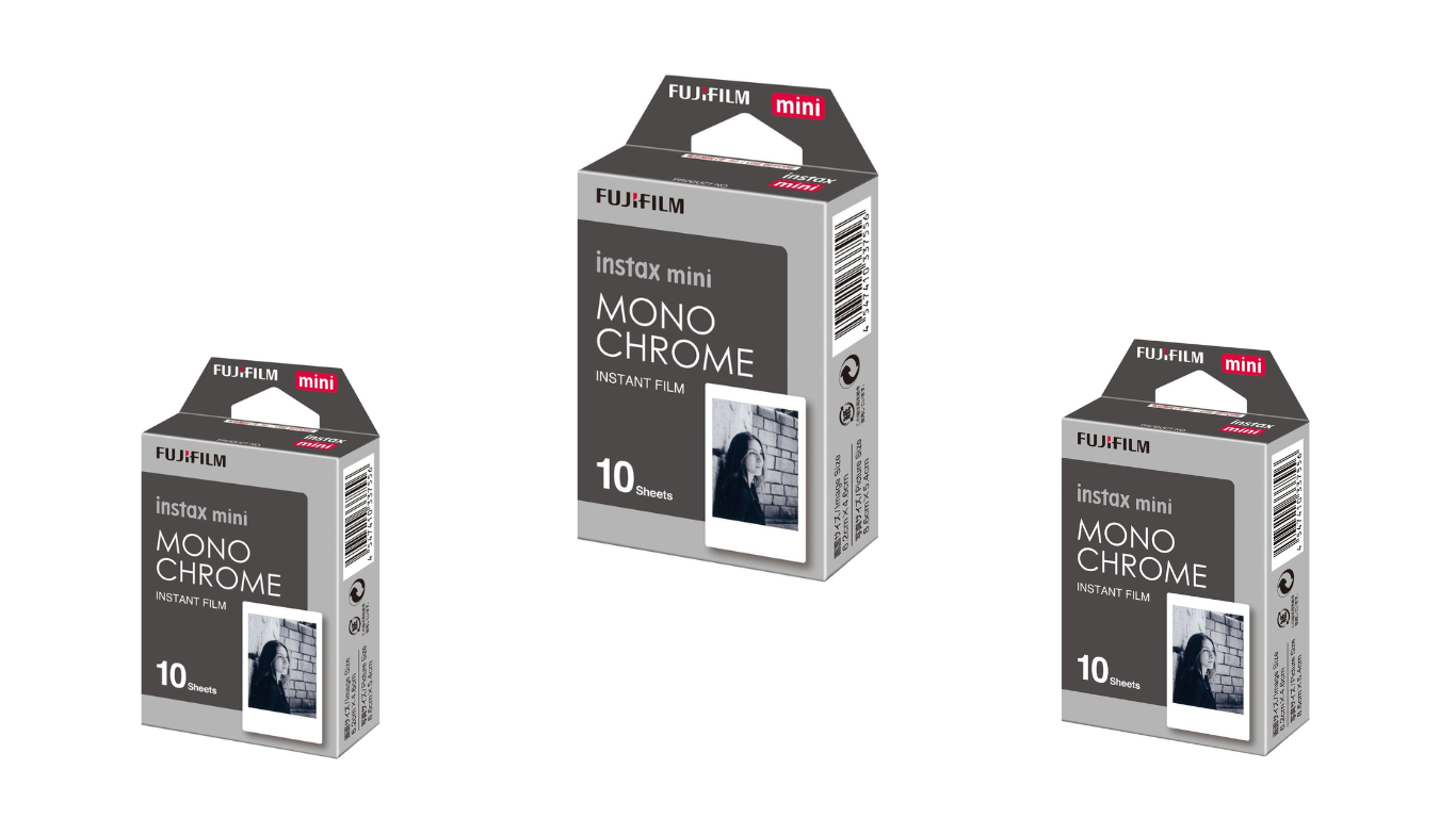 Fuji– Instax Mini Film Monochrome 10er-Pack – BUNDLE mit 3 x 10er-Pack von Fuji