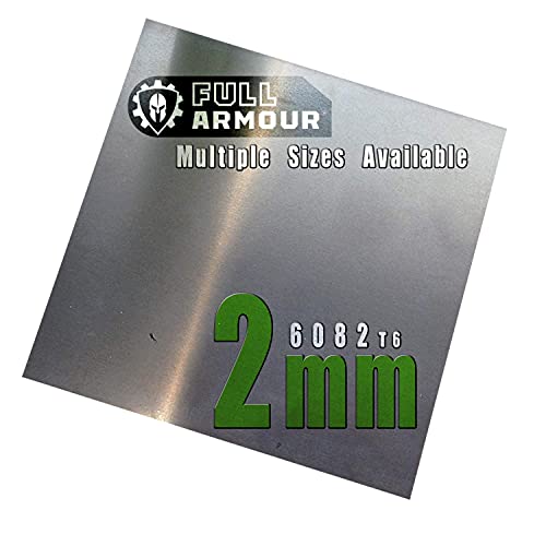 2 mm Aluminiumblech – Güteklasse 6082 T6 300 mm x 300 mm (30cm x 30cm) von Full Armour