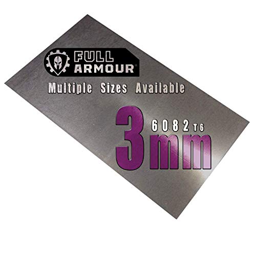 Aluminiumblech 3mm 150 mm x 250 mm (15cm x 25cm) von Full Armour