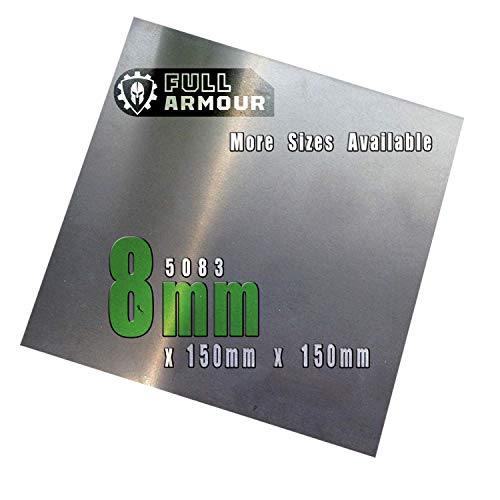 Aluminiumblech 8mm 5083 150 mm x 150 mm (15cm x 15cm) von Full Armour