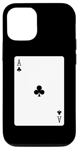 Hülle für iPhone 14 Pro Ace of Clubs Spielkarte von Full Deck of Playing Cards for dark colors