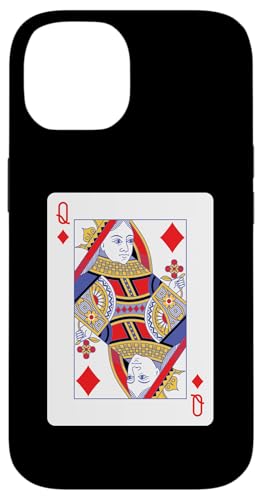 Hülle für iPhone 14 Queen of Diamons Spielkarte von Full Deck of Playing Cards for dark colors