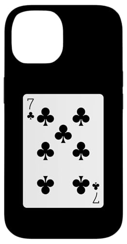 Hülle für iPhone 14 Seven of Clubs Spielkarte von Full Deck of Playing Cards for dark colors