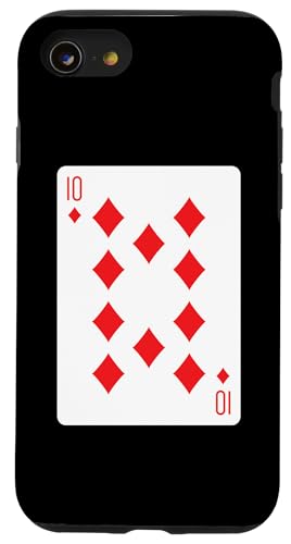 Hülle für iPhone SE (2020) / 7 / 8 Ten of Diamons Spielkarte von Full Deck of Playing Cards for dark colors