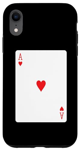 Hülle für iPhone XR Ace of Hearts Spielkarte von Full Deck of Playing Cards for dark colors