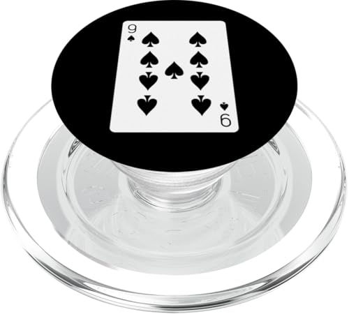 Nine of Spades Spielkarte PopSockets PopGrip für MagSafe von Full Deck of Playing Cards for dark colors