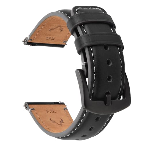 Fullmosa Leder Uhrenarmband Vintage-Ersatzarmband, Uhrenarmband 22mm 20mm 24mm 19mm 18mm Armband Uhr Zubehör für Herren Damen, Uhrband für Smartwatch und Universal-Uhren von Fullmosa