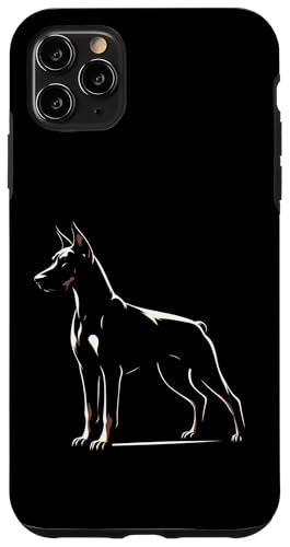 Hülle für iPhone 11 Pro Max Dobermann Silhouette Hund von Fun Sale Store