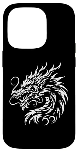 Hülle für iPhone 14 Pro Mystische chinesische Drachen-Silhouette von Fun Sale Store