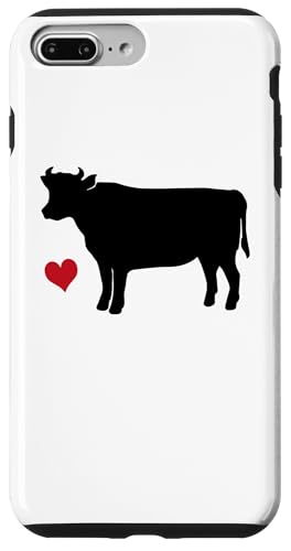 Hülle für iPhone 7 Plus/8 Plus Ich liebe Kühe von Fun Shirts