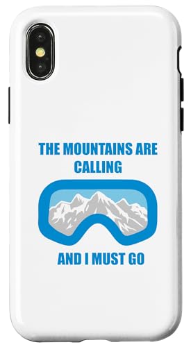 Hülle für iPhone X/XS Die Berge rufen und ich muss gehen von Fun Shirts