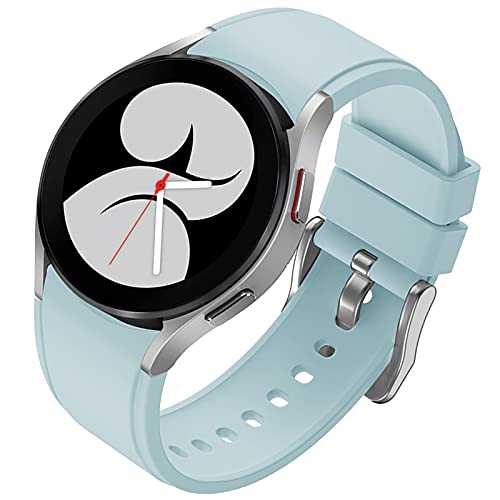 FunBand Kompatibel mit Galaxy Watch 5 Watch 4 40mm / 44mm & Watch 4 Classic 42mm / 46mm Armband, 20mm Silikon Ersatzband Verstellbares Armbänder für Galaxy Watch 42mm / Galaxy Watch 3,Hellblau von FunBand