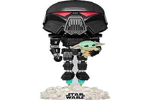 Funko Pop! Star Wars: Mandalorian - Dark Trooper mit Child - Leuchtet Im Dunkeln - The Mandalorian - Vinyl-Sammelfigur - Geschenkidee - Offizielle Handelswaren - Spielzeug Für Kinder und Erwachsene von Funko