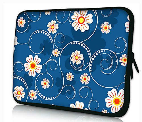 17”-17,3” Zoll Tablet Laptop Tasche Schutzhülle Bags/Cases (17 Blue Flower) von Funky Planet