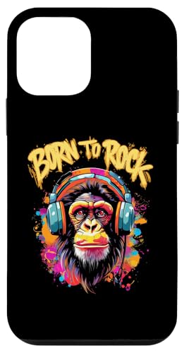 Hülle für iPhone 12 mini Coole Monkey Musik Kopfhörer Bunt Tiermotiv Art Funn von Funny Animal Musik Kopfhörer Bunt