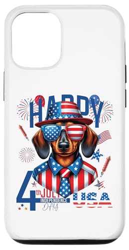 Hülle für iPhone 13 Pro 4. Juli Dackel Hund Patriotischer Hut American von Funny Animals 4th Of July Patriotic