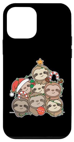 Hülle für iPhone 12 mini Faultier Weihnachtsbaum Lustiges Tier Weihnachten von Funny Animals For Kawaii Christmas