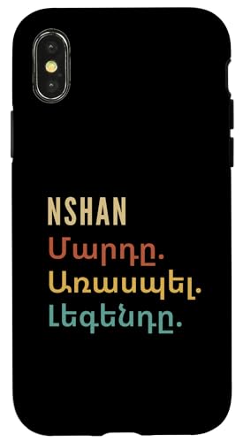 Hülle für iPhone X/XS Funny Armenian First Name Design - Nshan von Funny Armenian First Name Designs for Men