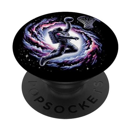 Astronaut Basketball Space Slam Dunk PopSockets mit austauschbarem PopGrip von Funny Astronaut Space Apparel