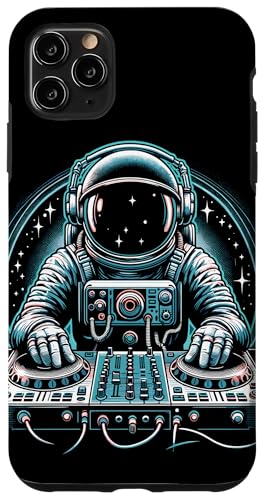 Hülle für iPhone 11 Pro Max Astronaut DJ Plattenspieler Weltraum Party EDM Elektro Musik von Funny Astronaut Space Apparel