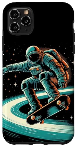 Hülle für iPhone 11 Pro Max Astronaut Skateboard Weltraum Skater Skateboarding von Funny Astronaut Space Apparel