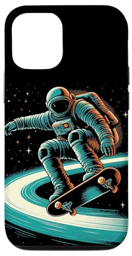 Hülle für iPhone 14 Pro Astronaut Skateboard Weltraum Skater Skateboarding von Funny Astronaut Space Apparel