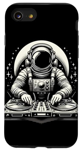 Hülle für iPhone SE (2020) / 7 / 8 Astronaut DJ Plattenspieler Weltraum Party EDM Elektro Musik von Funny Astronaut Space Apparel