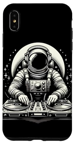 Hülle für iPhone XS Max Astronaut DJ Plattenspieler Weltraum Party EDM Elektro Musik von Funny Astronaut Space Apparel