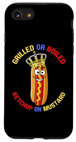 Hülle für iPhone SE (2020) / 7 / 8 Lustiger Hotdog King gegrillter gekochter Ketchup Senf BBQ Hotdogs von Funny BBQ Cookout Food Family Reunion Matching Fun