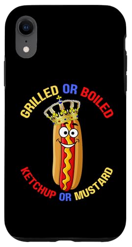 Hülle für iPhone XR Lustiger Hotdog King gegrillter gekochter Ketchup Senf BBQ Hotdogs von Funny BBQ Cookout Food Family Reunion Matching Fun