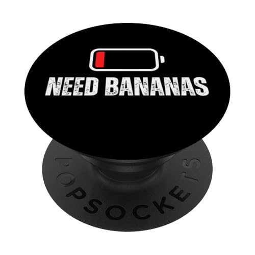 Brauchen Sie Bananen? Lustige Bananen mit niedrigem Batteriestand PopSockets Klebender PopGrip von Funny Banana Lover Designs