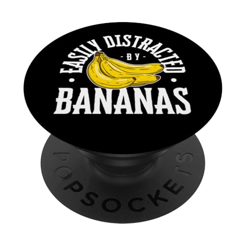 Leicht abgelenkt von Bananen, lustige Vintage-Banane PopSockets Klebender PopGrip von Funny Banana Lover Designs