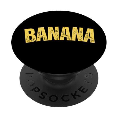 Vintage-Bananenliebhabertext, Retro-Banane der alten Schule PopSockets Klebender PopGrip von Funny Banana Lover Designs