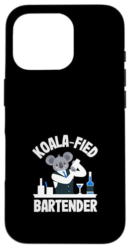 Hülle für iPhone 16 Pro Lustiger Barkeeper Koala-Fied Barkeeper von Funny Bartender Bartending Apparel & Gifts