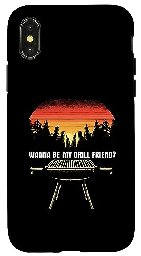 Wanna Be My Grill Friend – Lustige Freundin Wortspiel Barbecue Hülle für iPhone X/XS von Funny Be My Grillfriend Gifts For Dad Joke Lovers