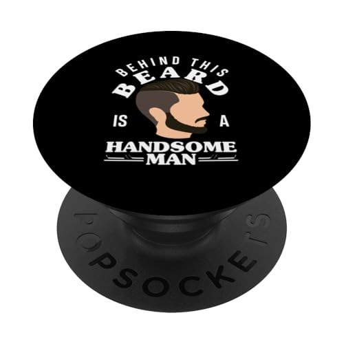 Hinter diesem Bart steckt ein gutaussehender Mann Lustiger Bartliebhaber PopSockets mit austauschbarem PopGrip von Funny Beard Lover Quotes Apparel & Gifts