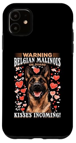 Hülle für iPhone 11 Belgische Malinois Hunderasse Warnung: Belgische Malinois am von Funny Belgian Malinois Dog Graphics Co.