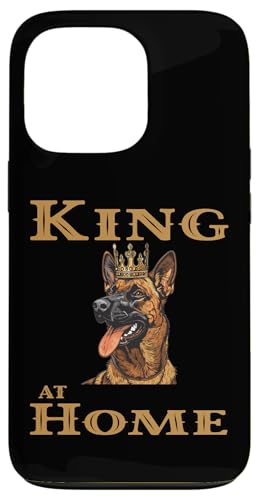 Hülle für iPhone 13 Pro Belgische Malinois Hunderasse mit Krone von Funny Belgian Malinois Dog Graphics Co.