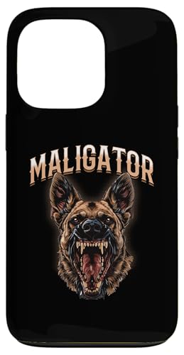 Hülle für iPhone 13 Pro Belgischer Malinois Maligator für Hunderassen von Funny Belgian Malinois Dog Graphics Co.