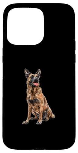 Hülle für iPhone 15 Pro Max Belgische Malinois Hunderasse Grafik von Funny Belgian Malinois Dog Graphics Co.