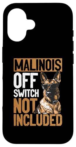 Hülle für iPhone 16 Belgische Malinois Hunderasse Malinois, Ausschalter nicht im Lieferumfang enthalten von Funny Belgian Malinois Dog Graphics Co.