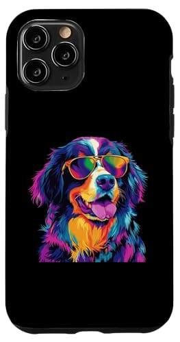 Hülle für iPhone 11 Pro Berner Sennenhund Sonnenbrille Pop Art Lustiger Sennenhund von Funny Bernese Mountain Dog Lovers Designs