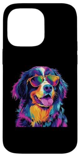 Hülle für iPhone 14 Pro Max Berner Sennenhund Sonnenbrille Pop Art Lustiger Sennenhund von Funny Bernese Mountain Dog Lovers Designs