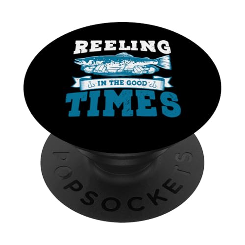 In den guten Zeiten PopSockets Klebender PopGrip von Funny Best Cool Fishing Puns Men Humor