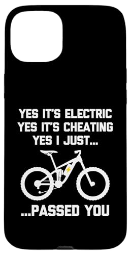 Hülle für iPhone 15 Plus Yes It's Electric (E-Bike) T-Shirt Lustiges E-Bike von Funny Bike Shirt & Funny Bicycle T-Shirts