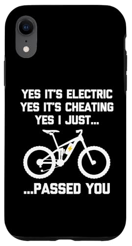 Hülle für iPhone XR Yes It's Electric (E-Bike) T-Shirt Lustiges E-Bike von Funny Bike Shirt & Funny Bicycle T-Shirts