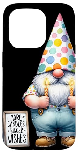 Hülle für iPhone 15 Pro Funny Birthday Saying More Candles, Bigger Wishes Dad Gnome von Funny Birthday Gnomes Gifts For Women Men And Kids